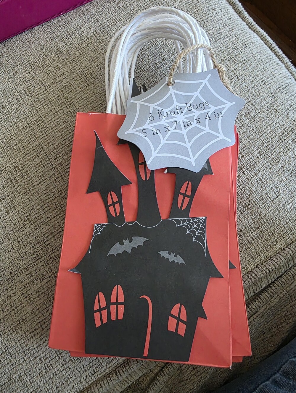 NEW set Of 8 Halloween Haunted House Kraft Bags